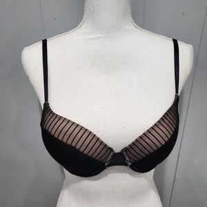 Izod RN 71222 Black & Beige  Underwire T Shirt Bra Size 34B
